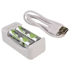 ANSMANN AG Akku-Ladegerät Basic II + 2× AA 1300mAh^ Akku-ladegeräte