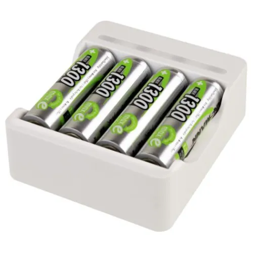 ANSMANN AG Akku-Ladegerät Basic IV + 4× AA 1300mAh^ Akku-ladegeräte