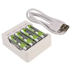 ANSMANN AG Akku-Ladegerät Basic IV + 4× AA 1300mAh^ Akku-ladegeräte