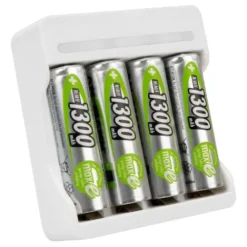 ANSMANN AG Akku-Ladegerät Basic IV + 4× AA 1300mAh^ Akku-ladegeräte