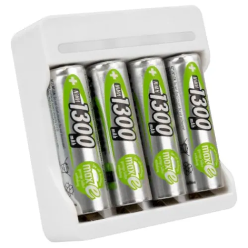 ANSMANN AG Akku-Ladegerät Basic IV + 4× AA 1300mAh^ Akku-ladegeräte