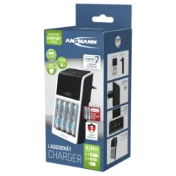 ANSMANN AG Akku-Ladegerät Comfort Plus + 4× AA 2100mAh^ Akku-ladegeräte