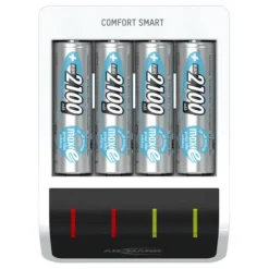 ANSMANN AG Akku-Ladegerät Comfort Smart + 4× AA 2100mAh^ Akku-ladegeräte