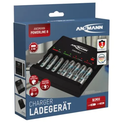 ANSMANN AG Akku-Ladegerät Powerline 8^ Akku-ladegeräte