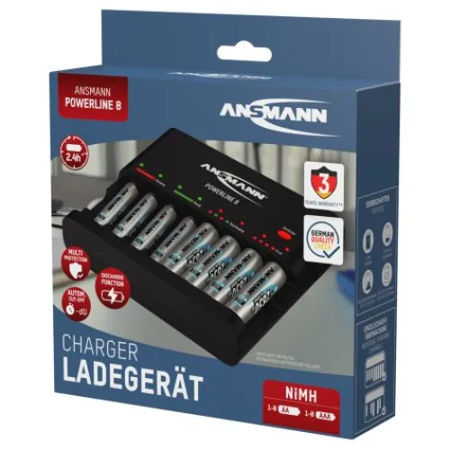 ANSMANN AG Akku-Ladegerät Powerline 8^ Akku-ladegeräte