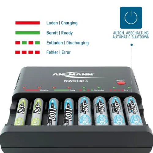 ANSMANN AG Akku-Ladegerät Powerline 8^ Akku-ladegeräte