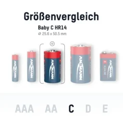 ANSMANN AG Alkaline Batterie Baby C / LR14 2er Papierblister^ Batterien