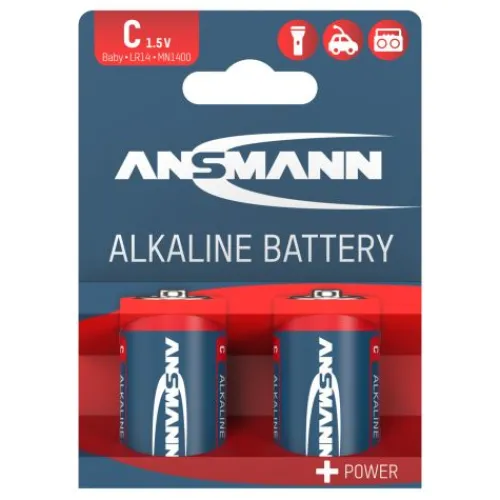 ANSMANN AG Alkaline Batterie Baby C / LR14 2er Papierblister^ Batterien