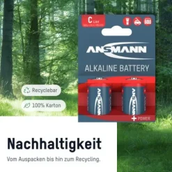 ANSMANN AG Alkaline Batterie Baby C / LR14 2er Papierblister^ Batterien