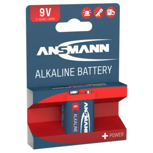 ANSMANN AG Alkaline Batterie Block E / 6LR61 1er Papierblister^ Batterien