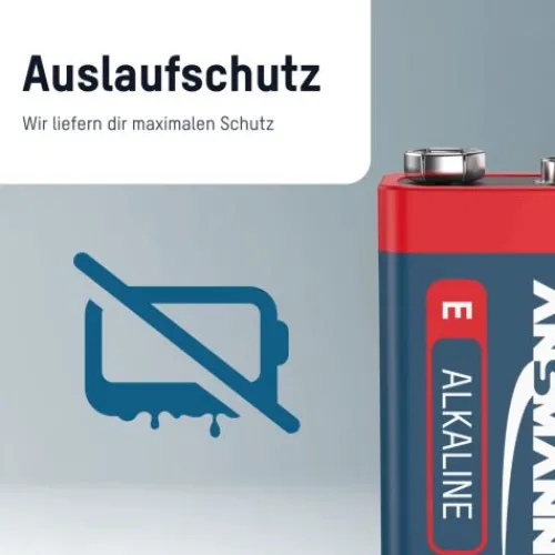 ANSMANN AG Alkaline Batterie Block E / 6LR61 1er Papierblister^ Batterien