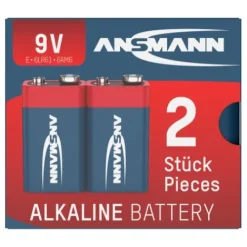 ANSMANN AG Alkaline Batterie Block E / 6LR61 2er Karton^ Batterien