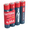 ANSMANN AG Alkaline Batterie Micro AAA / LR03 4er Papierblister^ Batterien