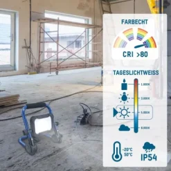 ANSMANN AG Arbeitsstrahler FL800R wiederaufladbar 10 W^ Baustrahler