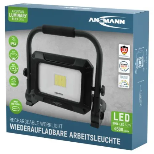 ANSMANN AG Arbeitsstrahler FL50W-R wiederaufladbar 50 W^ Baustrahler