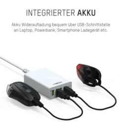 ANSMANN AG Bikelight Combo LED wiederaufladbar^ Fahrrad-lampen