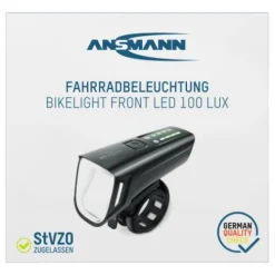 ANSMANN AG Bikelight Front-LED 100lx 1300mAh wiederaufladbar^ Fahrrad-lampen