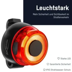 ANSMANN AG Bikelight Rear-LED round 200mAh wiederaufladbar^ Fahrrad-lampen