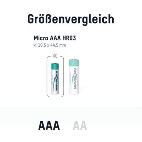 ANSMANN AG Dect NiMH Akku Micro AAA 800 mAh maxE 3er Blister^ Akkus