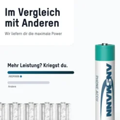 ANSMANN AG Dect NiMH Akku Micro AAA 550 mAh maxE 2er Blister^ Akkus