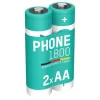 ANSMANN AG Dect NiMH Akku Mignon AA Typ 1800 (min. 1600 mAh) maxE 2er Papierblister^ Akkus