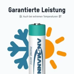 ANSMANN AG Dect NiMH Akku Mignon AA 800 mAh maxE 2er Blister^ Akkus