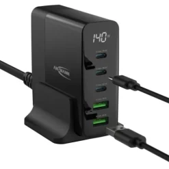 ANSMANN AG Desktop Charger mit Display DC5140PD 140W / 5 A / 140 W / 5 Port^ Usb-ladegeräte