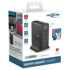 ANSMANN AG Desktop Charger mit Display DC5140PD 140W / 5 A / 140 W / 5 Port^ Usb-ladegeräte