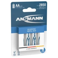 ANSMANN AG Digital NiMH Akku Mignon AA Typ 2850 (min. 2650 mAh) 4er Blister^ Akkus