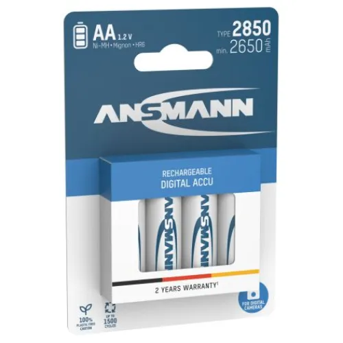 ANSMANN AG Digital NiMH Akku Mignon AA Typ 2850 (min. 2650 mAh) 4er Blister^ Akkus