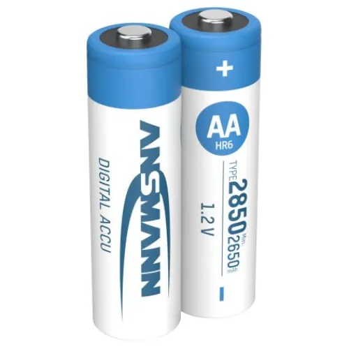 ANSMANN AG Digital NiMH Akku Mignon AA Typ 2850 (min. 2650 mAh) 2er Blister^ Akkus