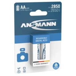 ANSMANN AG Digital NiMH Akku Mignon AA Typ 2850 (min. 2650 mAh) 2er Blister^ Akkus