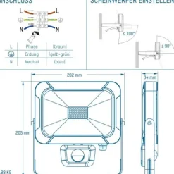 ANSMANN AG Flutlicht WFL1600S kabelgebunden 20 W^ Flutlichter