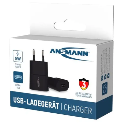 ANSMANN AG Home Charger HC105 schwarz / 1 A / 5 W / 1 Port^ Usb-ladegeräte