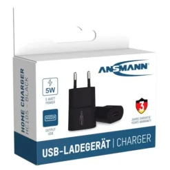 ANSMANN AG Home Charger HC105 schwarz / 1 A / 5 W / 1 Port^ Usb-ladegeräte