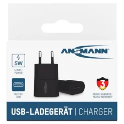 ANSMANN AG Home Charger HC105 schwarz / 1 A / 5 W / 1 Port^ Usb-ladegeräte