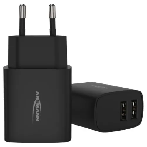 ANSMANN AG Home Charger HC212 schwarz / 2,4 A / 12 W / 2 Port^ Usb-ladegeräte