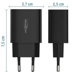 ANSMANN AG Home Charger HC212 schwarz / 2,4 A / 12 W / 2 Port^ Usb-ladegeräte
