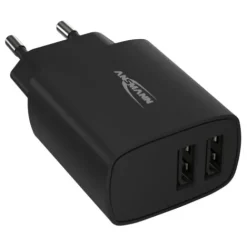 ANSMANN AG Home Charger HC212 schwarz / 2,4 A / 12 W / 2 Port^ Usb-ladegeräte