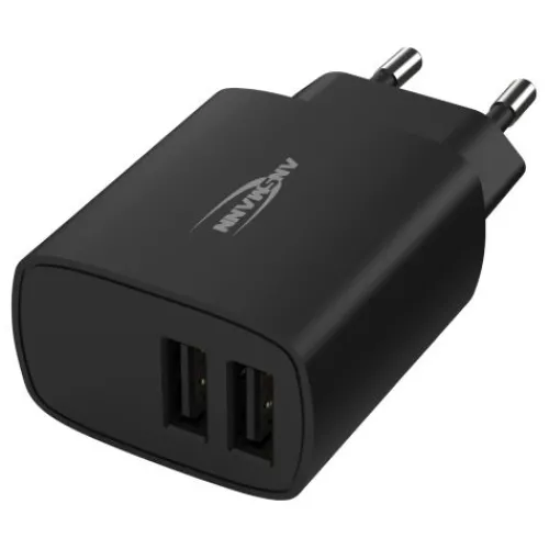 ANSMANN AG Home Charger HC212 schwarz / 2,4 A / 12 W / 2 Port^ Usb-ladegeräte