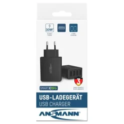 ANSMANN AG Home Charger HC430 schwarz / 6 A / 30 W / 4 Port^ Usb-ladegeräte