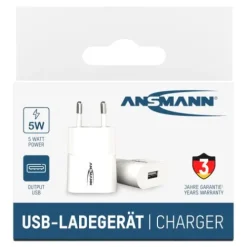 ANSMANN AG Home Charger HC105 weiß / 1 A / 5 W / 1 Port^ Usb-ladegeräte