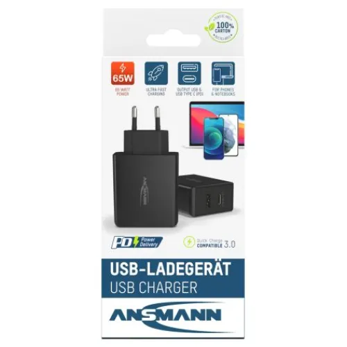 ANSMANN AG Home Charger HC265PD / 3,25 A / 65 W / 2 Port^ Usb-ladegeräte