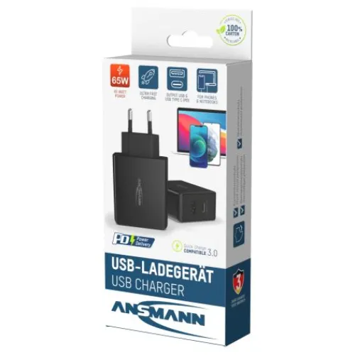 ANSMANN AG Home Charger HC265PD / 3,25 A / 65 W / 2 Port^ Usb-ladegeräte