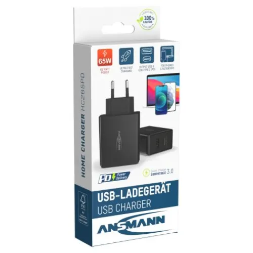 ANSMANN AG Home Charger HC265PD / 3,25 A / 65 W / 2 Port^ Usb-ladegeräte