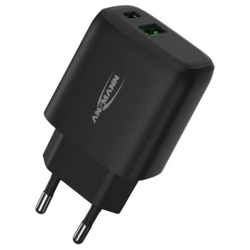 ANSMANN AG Home Charger HC218PD schwarz / 3 A / 20 W / 2 Port^ Usb-ladegeräte