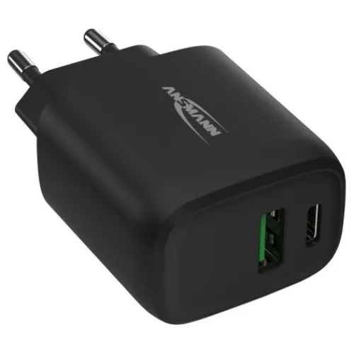 ANSMANN AG Home Charger HC218PD schwarz / 3 A / 20 W / 2 Port^ Usb-ladegeräte