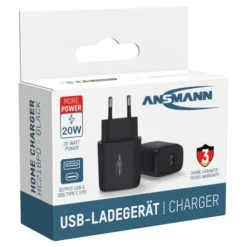 ANSMANN AG Home Charger HC218PD weiß / 3 A / 20 W / 2 Port^ Usb-ladegeräte