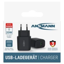 ANSMANN AG Home Charger HC218PD weiß / 3 A / 20 W / 2 Port^ Usb-ladegeräte