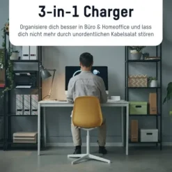 ANSMANN AG Home Charger mit Display HC365PD 65W / 3 A / 65 W / 3 Port^ Usb-ladegeräte